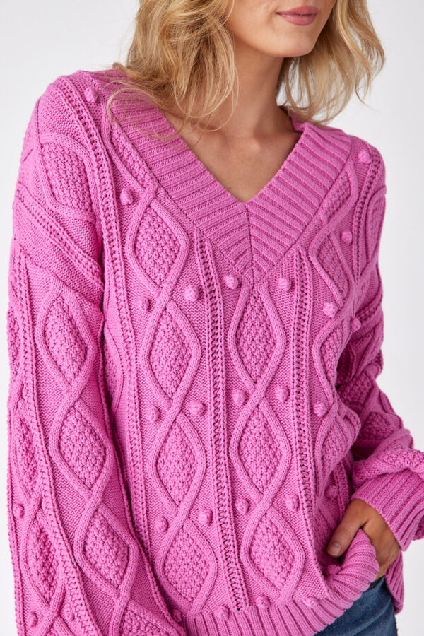 Charlie Sweater | Super Pink - Image 2