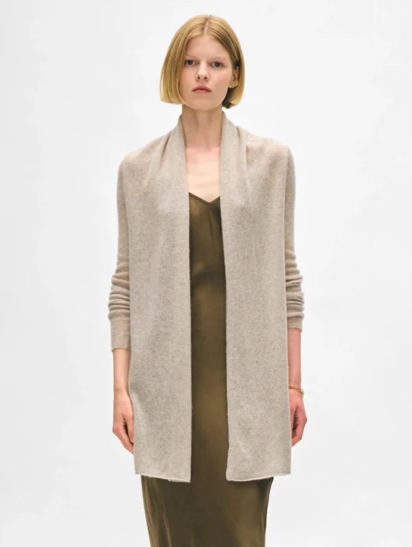 Cashmere Trapeze Cardigan | Sandwisp Heather - Image 2