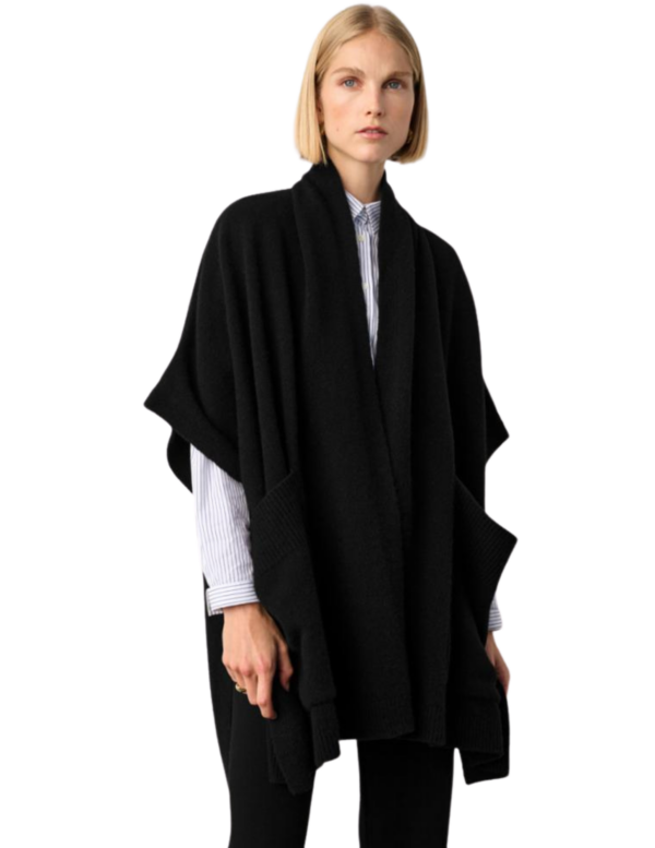 Open Poncho | Black