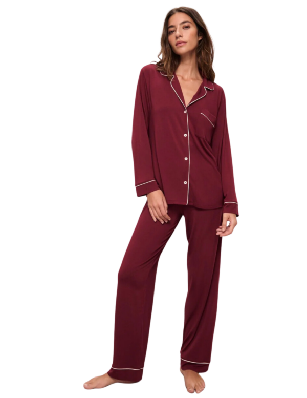 Gisele Long PJ Set | Cabernet / Ivory