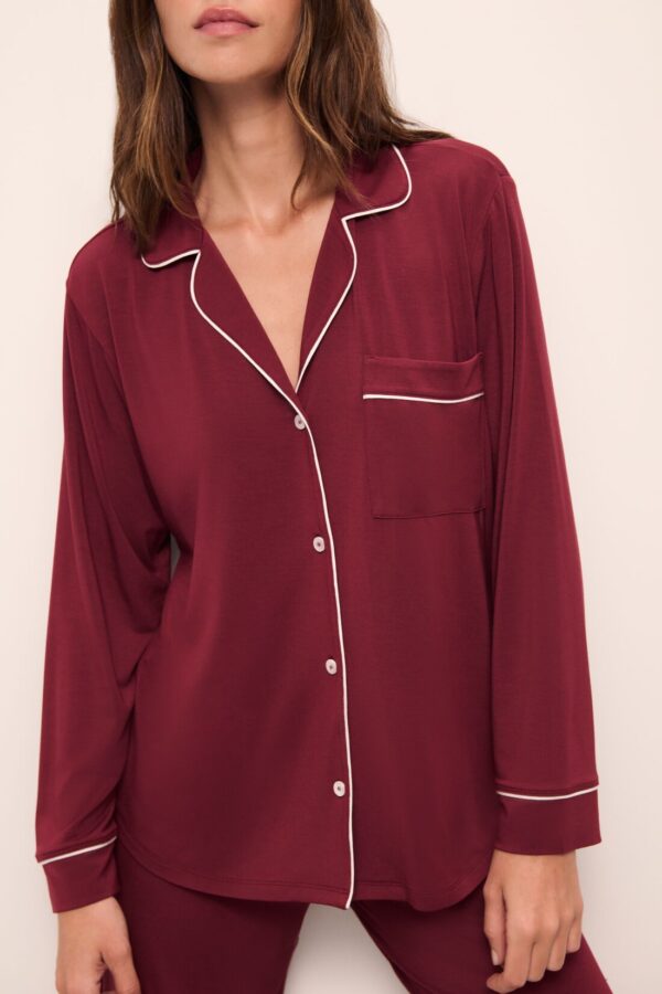 Gisele Long PJ Set | Cabernet / Ivory - Image 3