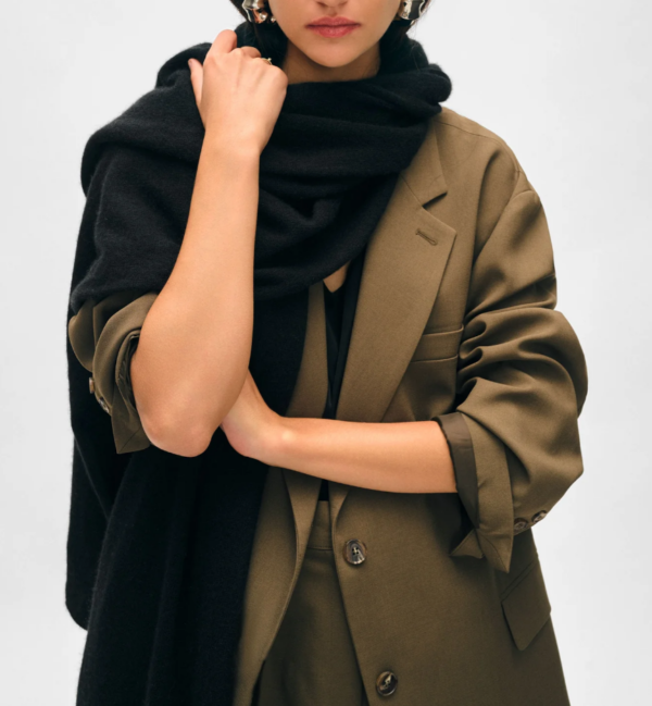 Cashmere Travel Wrap | Black - Image 2