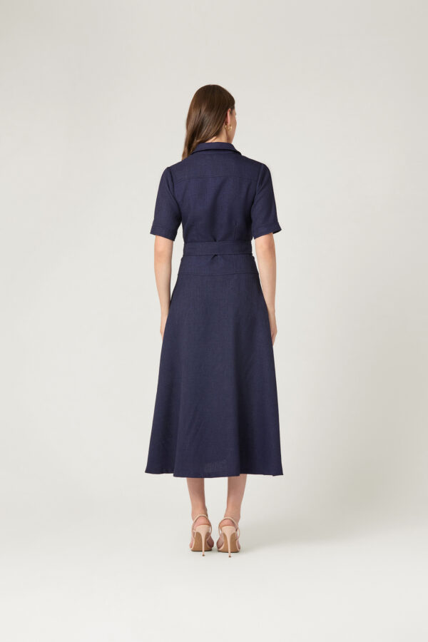 Keri Dress | Navy - Image 3