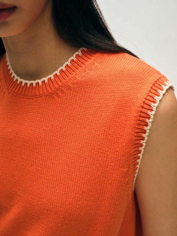 Blanket Trim Tank | Orange/Ivory - Image 2