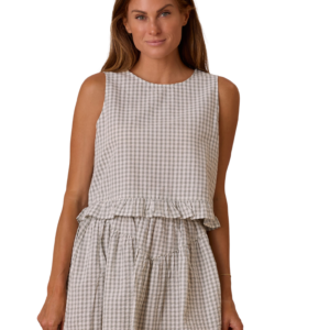 Sparrow Skirt | Eucalyptus Gingham - Image 2