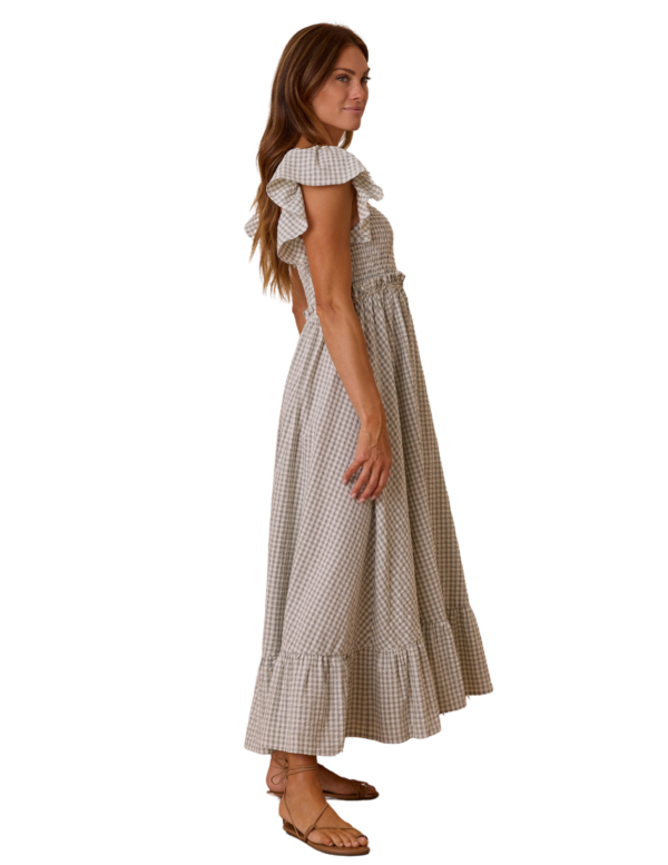 Francesca Dress | Eucalyptus Gingham - Image 2