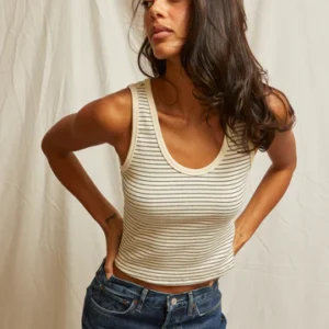 Blondie Tank | Navy Stripe - Image 4