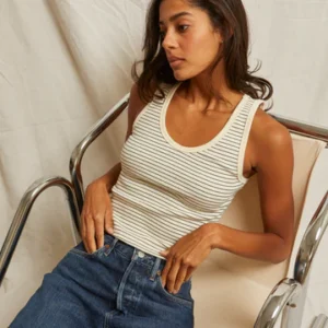 Blondie Tank | Navy Stripe - Image 3