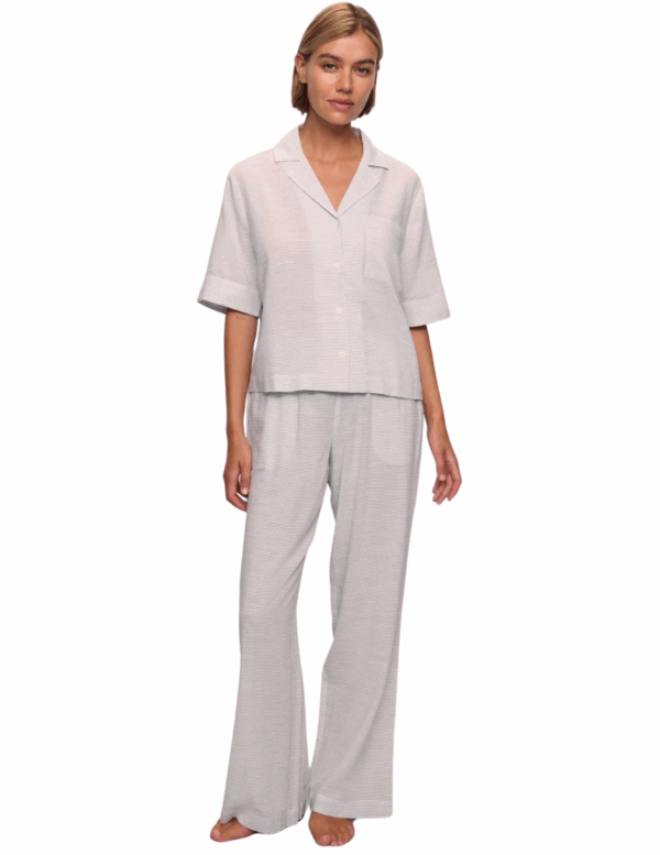 Nautico Relaxed Pant PJ Set | Peppercorn