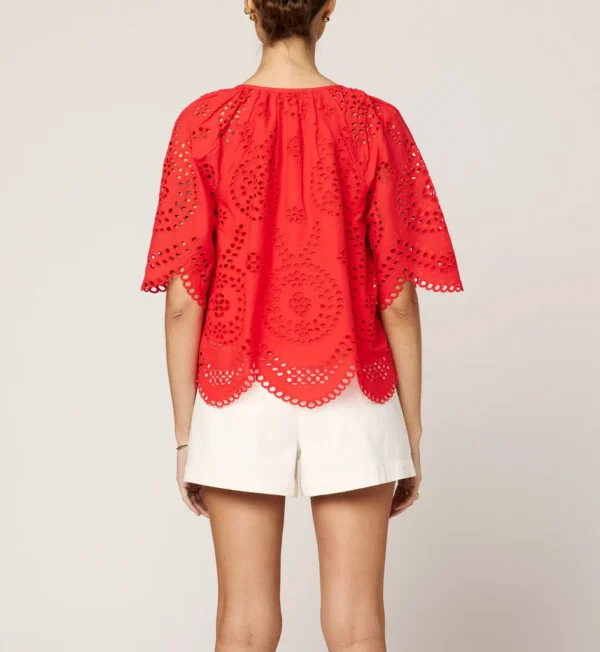 Lulu Blouse | Poppy Red - Image 4