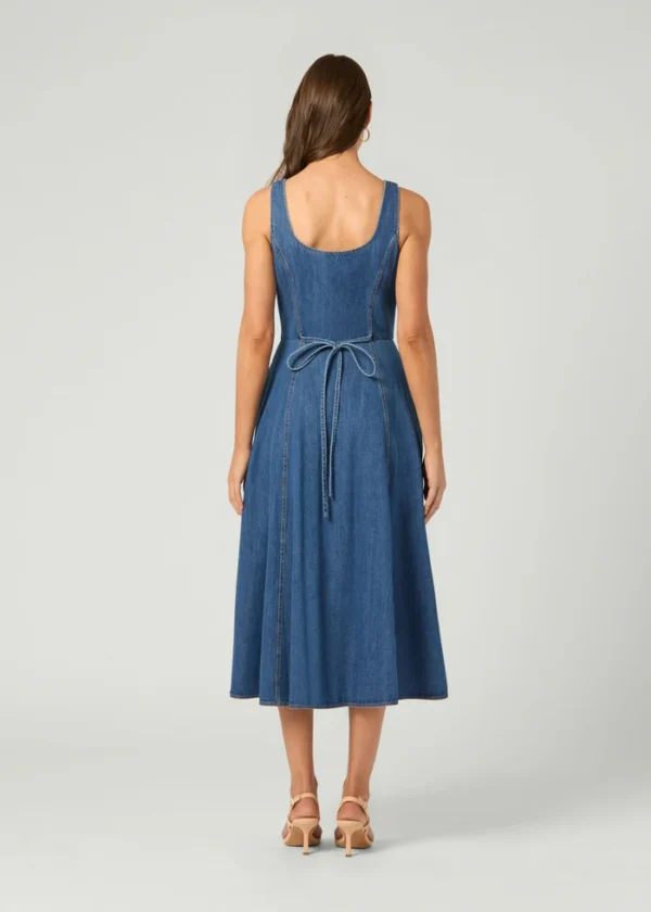 Belle Dress | Washed Denim - Image 3
