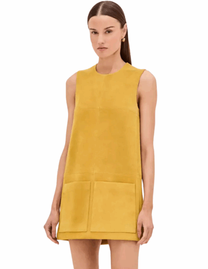 Dakota Dress | Citrine Suede