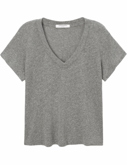 Hendrix V Neck Tee | Heather Gray