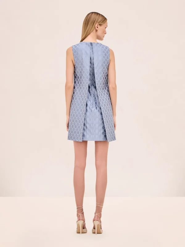 Asha Dress | Blue Jacquard - Image 2