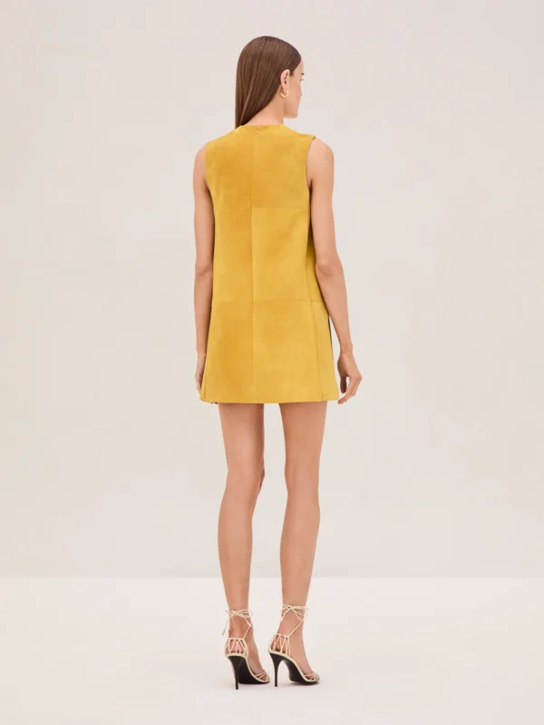 Dakota Dress | Citrine Suede - Image 3
