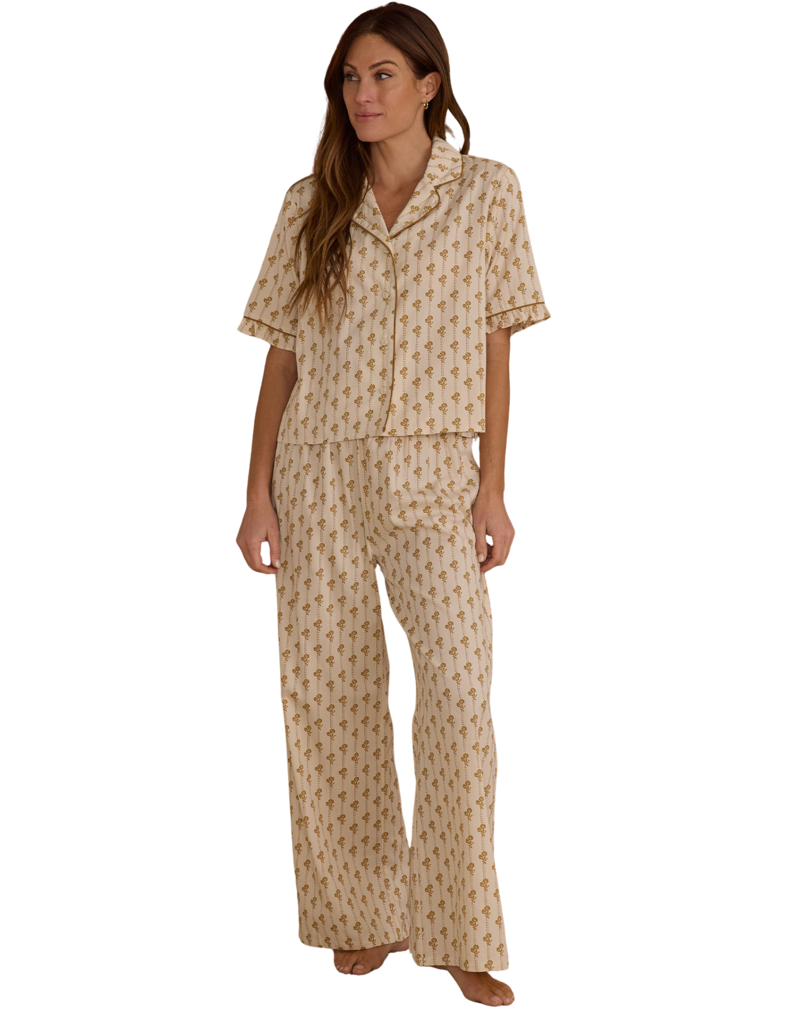 Woven Pajama Set | Golden Bloom