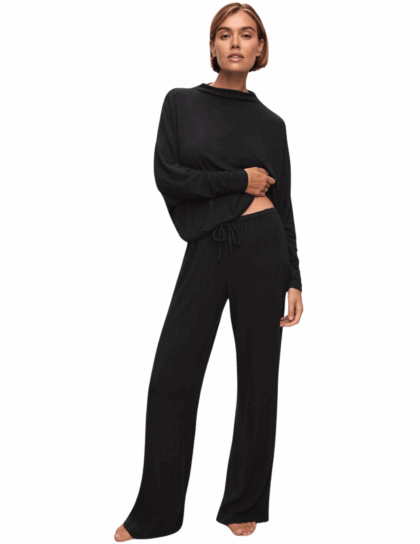 Cozy Time Mockneck Pullover | Black