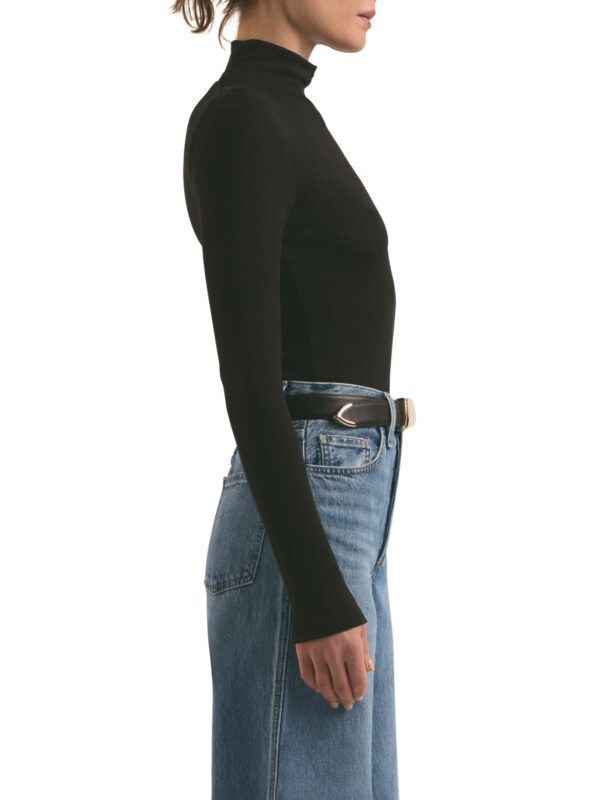 The Ribbed Turtleneck | Black - Image 2