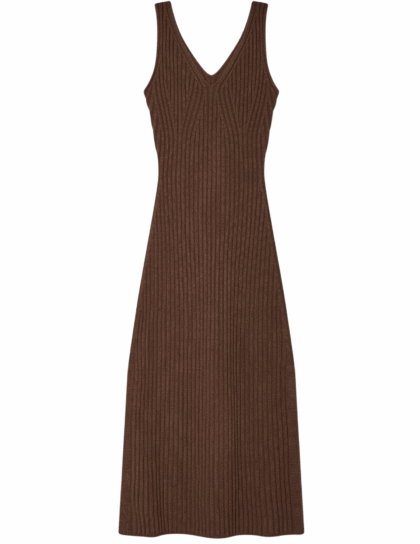 Ribbed Midi Dress | Umber