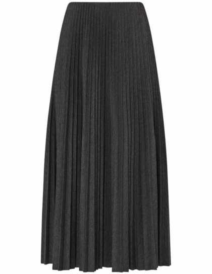 Pleated Midi Skirt | Grey