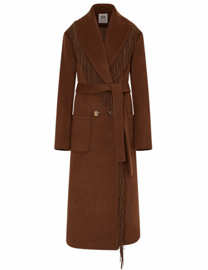 Wyatt Fringe Coat | Brown