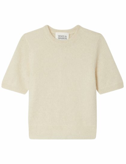 Brushed Cashmere Tee | Ivory