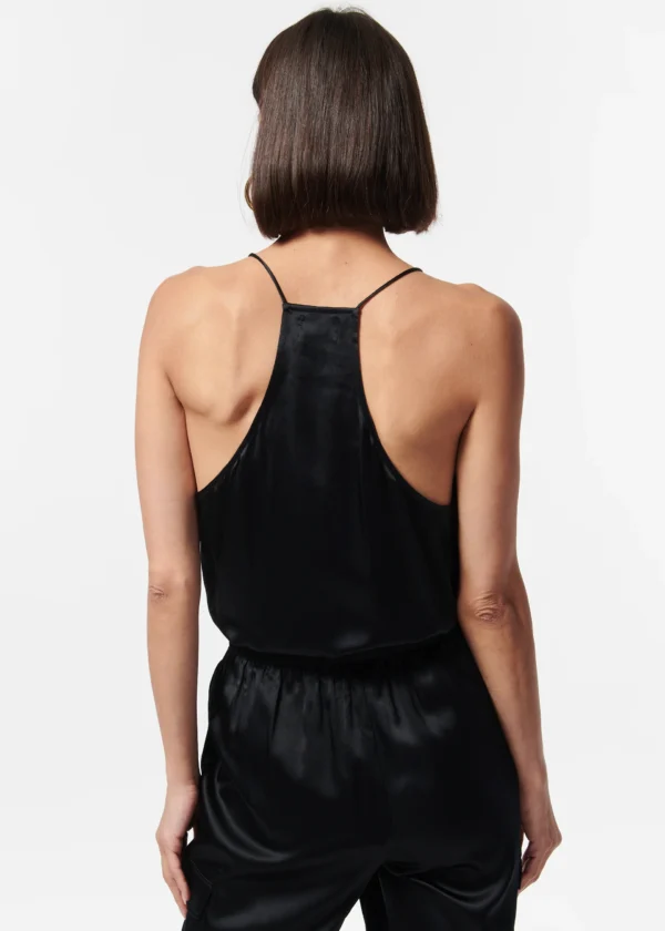 Racer Charmeuse Cami | Black - Image 2