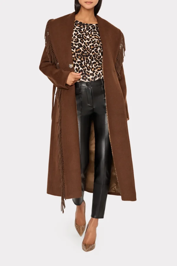 Wyatt Fringe Coat | Brown - Image 3
