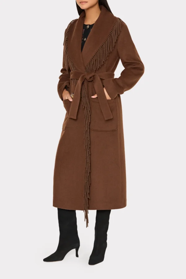 Wyatt Fringe Coat | Brown - Image 4