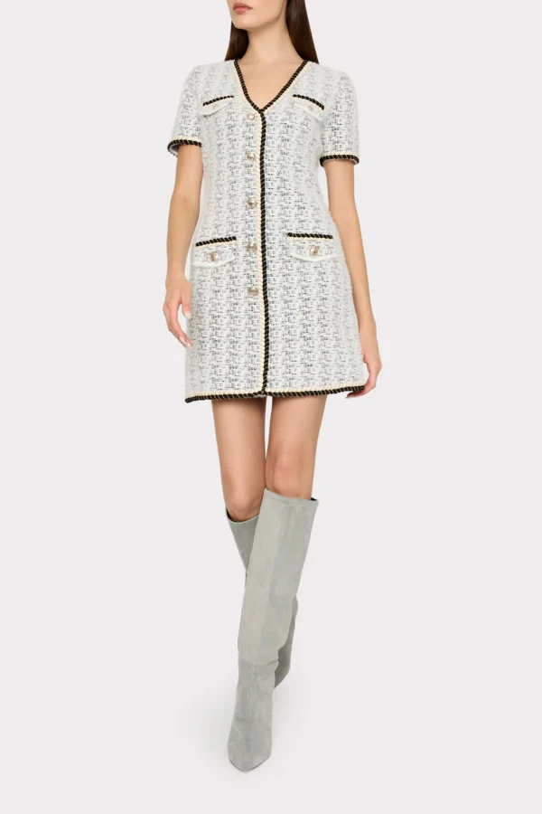 Braided V Neck Mini Dress - Image 2