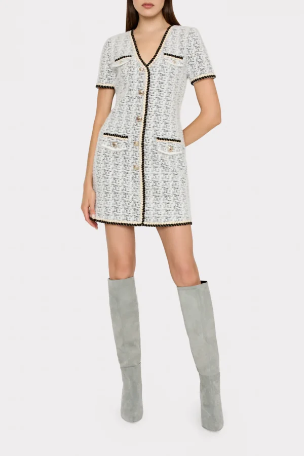 Braided V Neck Mini Dress - Image 3