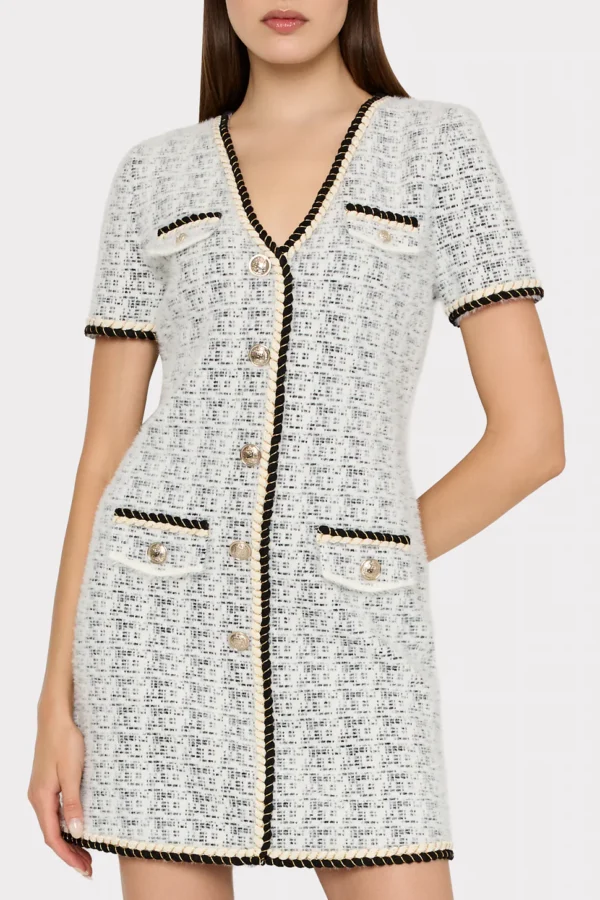 Braided V Neck Mini Dress - Image 4