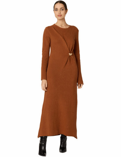 Hjarta Midi Dress | Clay