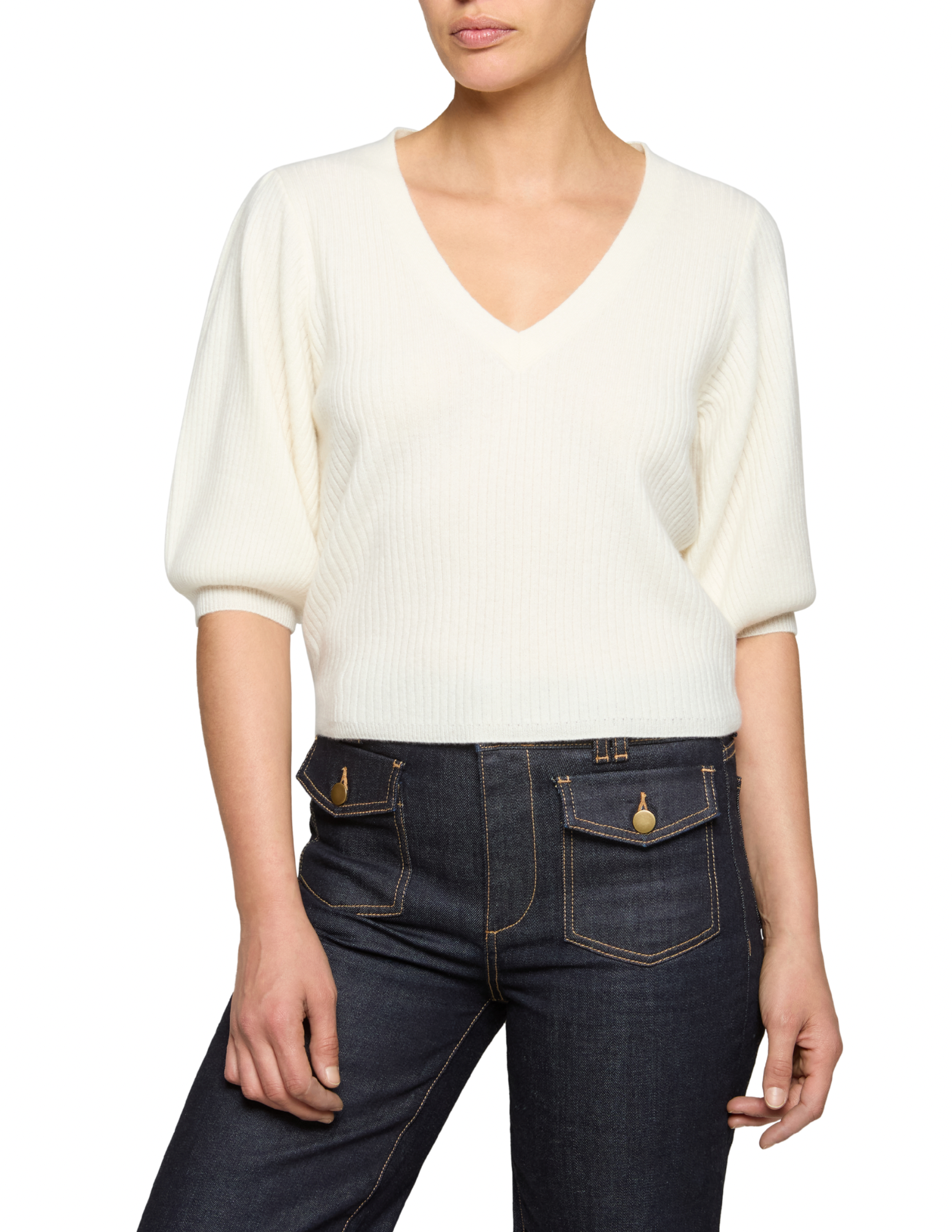 Cassidee Sweater Top | Ivory