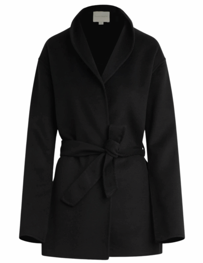The Jasper Wrap Coat | Black