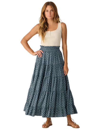 Ruffled Tiered Maxi Skirt