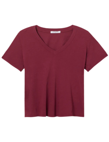 Hendrix Vneck Tee | Burgundy