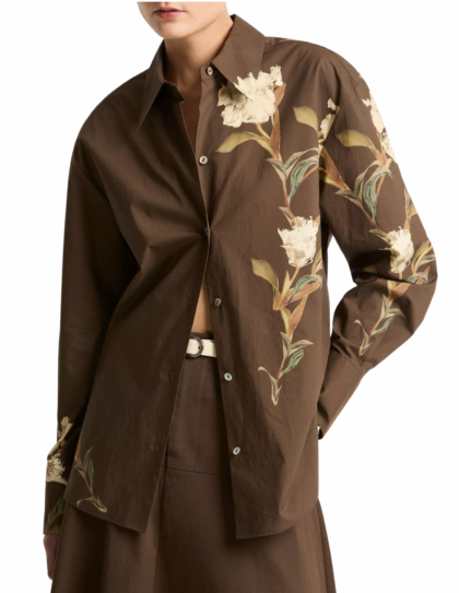 Placed Cream Iris Button Down | Bark