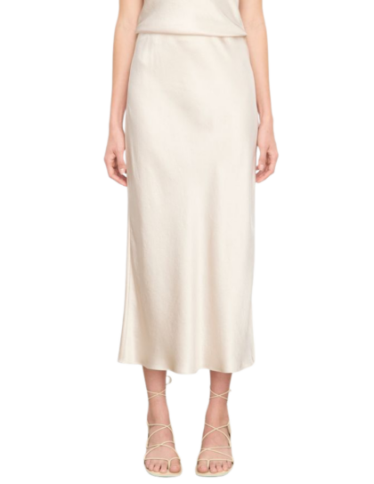 Side Slit Slip Skirt | Champagne