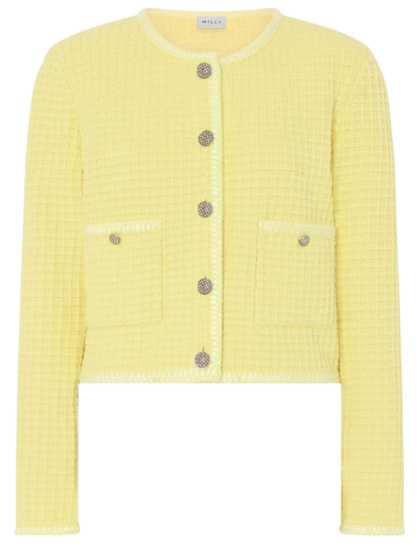 Sade Textured Cardigan | Yellow