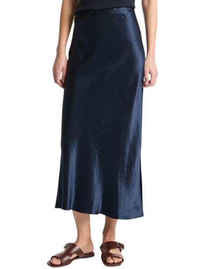 Side Slit Slip Skirt | Coastal Navy