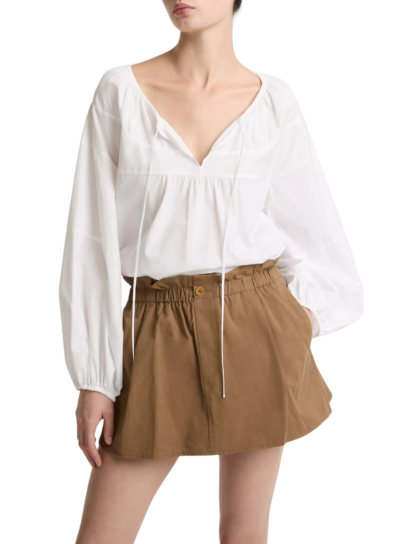 Cotton Pull On Skort | Almond
