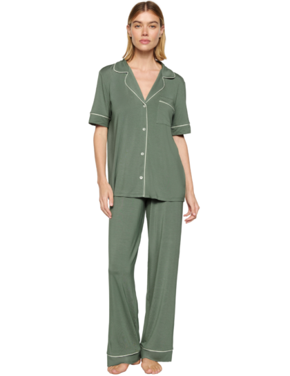 Gisele Short Sleeve/Long Pant PJ Set | Desert Sage