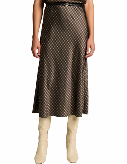 Ombré Plaid Slip Skirt