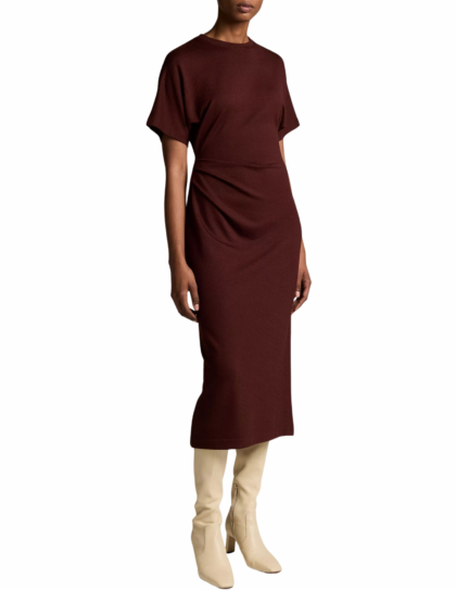 Side Rouche Dress | Black Rose