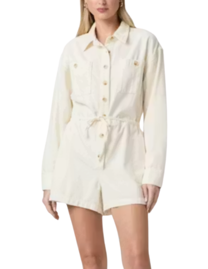 Madigan Romper | Tonal Ecru
