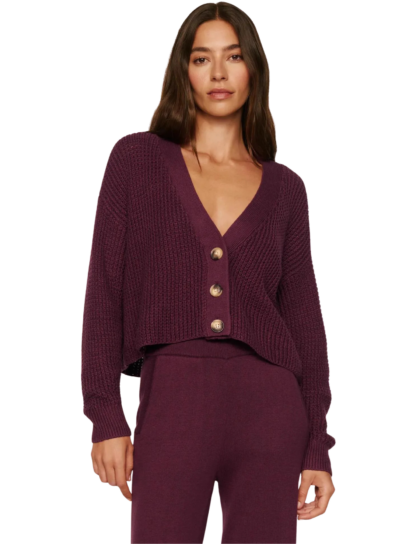 Recycled Cropped Sweater Cardigan | Wildberry