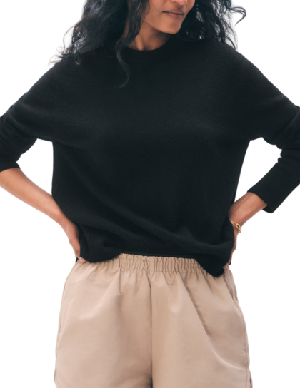 Cashmere Crewneck Sweater | Black
