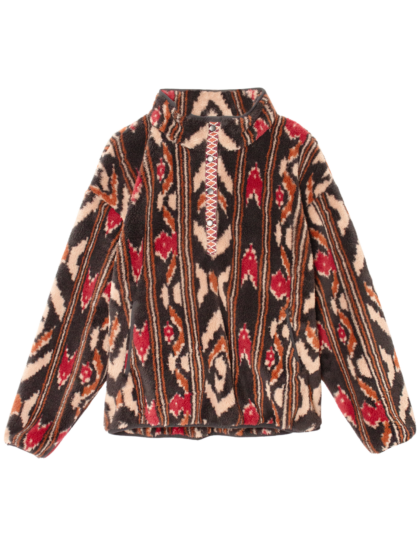 Ridge Pullover | Black Ikat