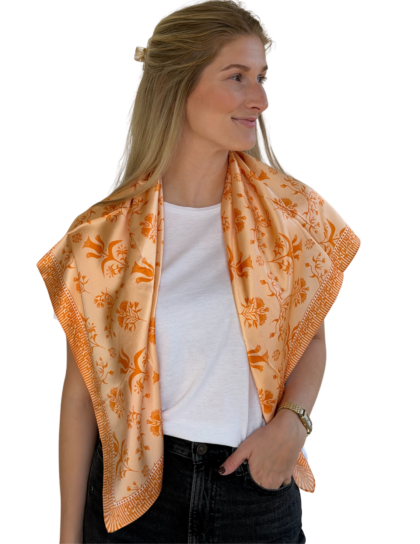 Volunteer Orange Silk Scarf